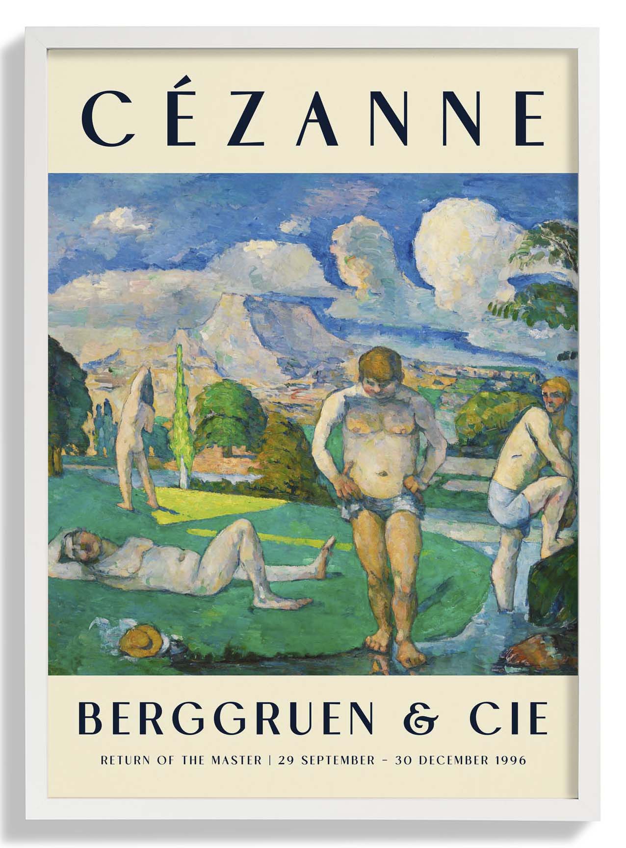 Badende in Ruhe Kunstausstellung von Paul Cézanne
