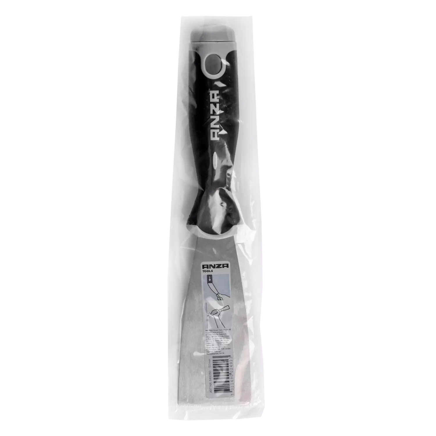 Anza PRO Plamuurmes softgrip RVS - 50mm