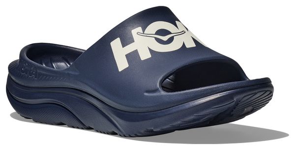 Chaussures de Récupération Hoka Ora Athletic Slide Bleu/Blanc Unisexe