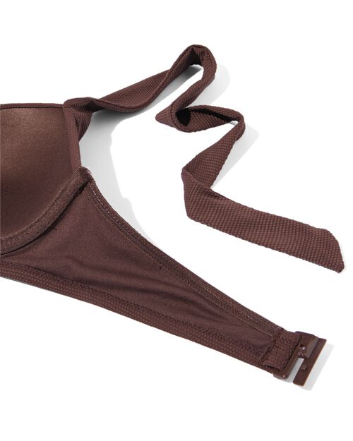 haut de bikini dos nu femme avec armature bonnet A-E marron foncé