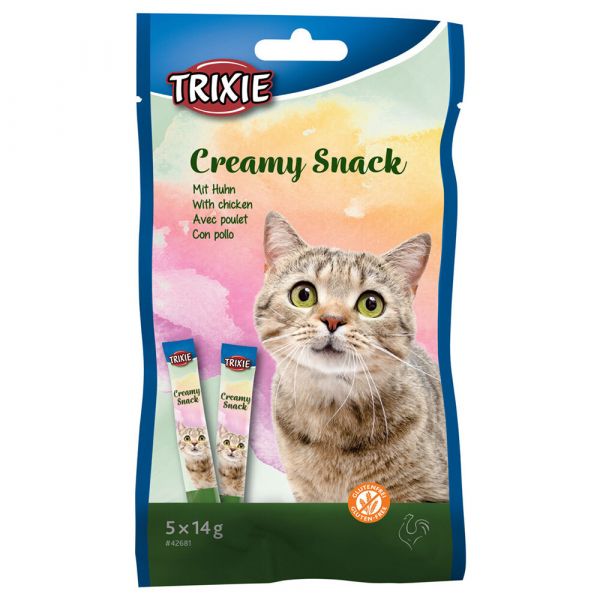 Trixie Creamy Snacks de Frango Snacks Líquidos para Gatos 5 x 14 gr