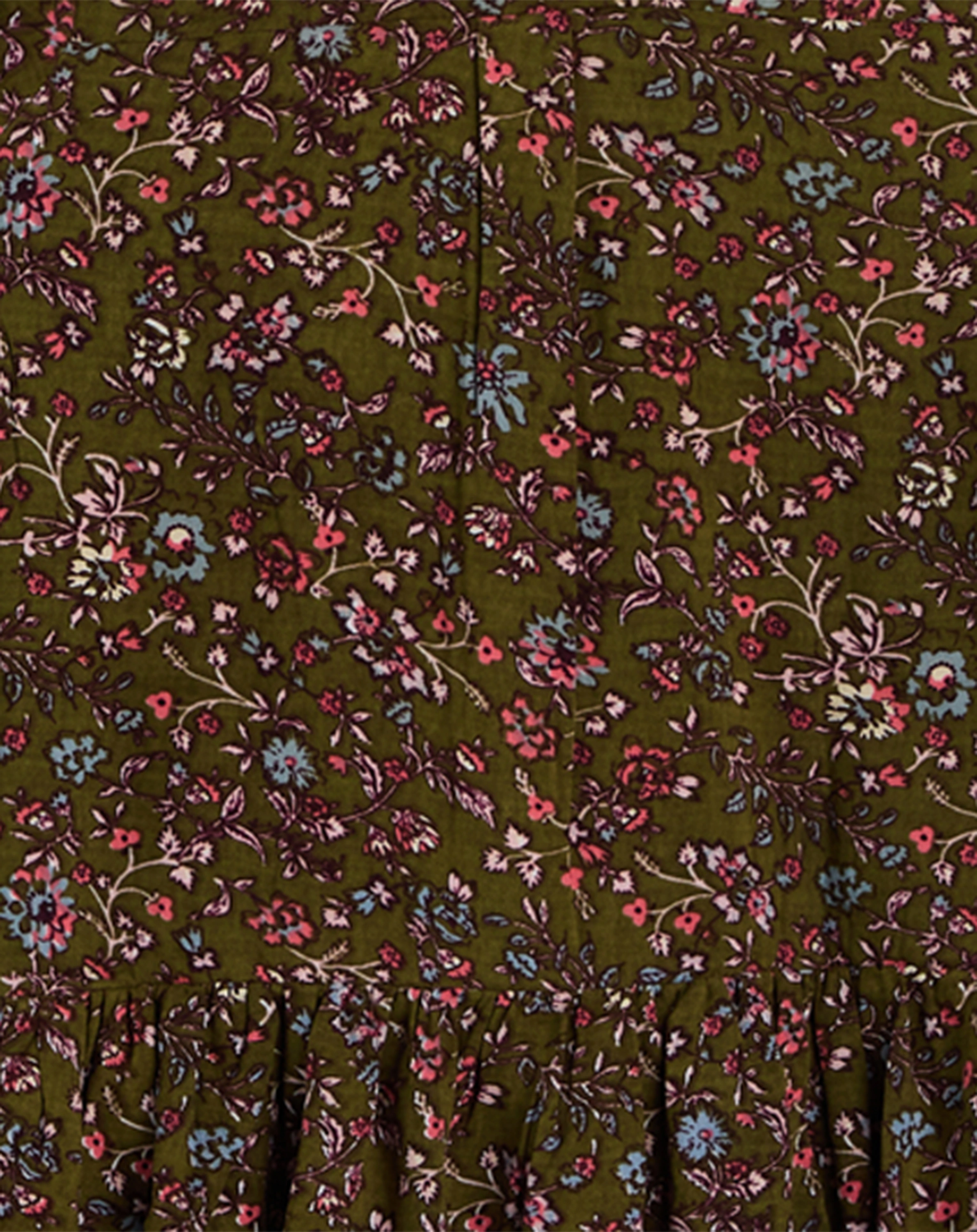 Langarmkleid MALIA WILD FLOWER in brown/rose