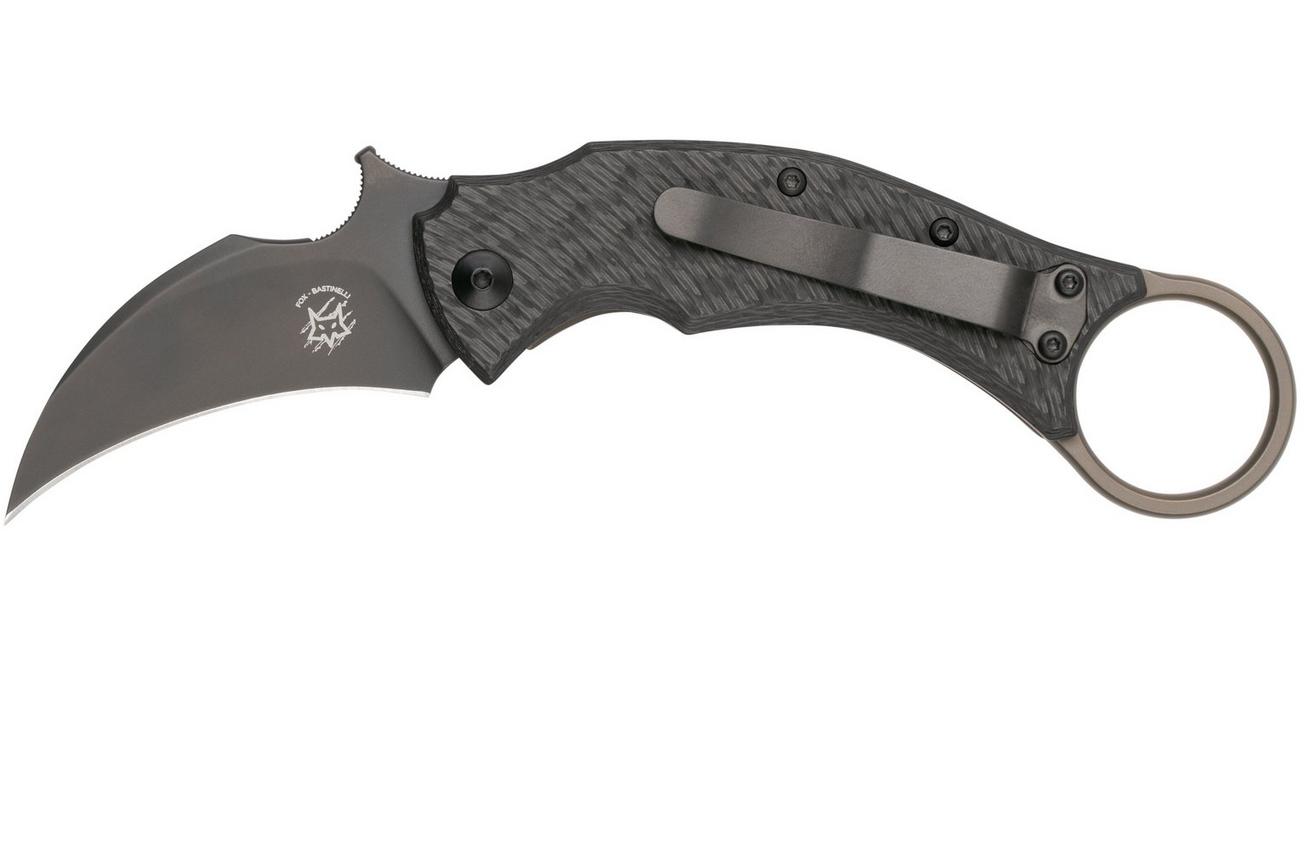 Fox Knives Black Bird FX-591TICBR karambitmes, Bastinelli design