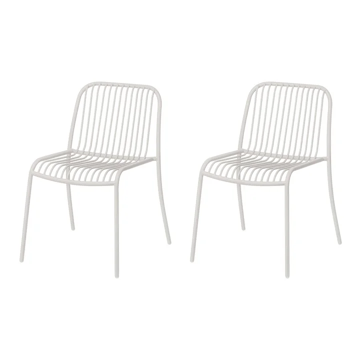 Blomus - Yua Wire Outdoor Stuhl, silk gray (2er-Set)