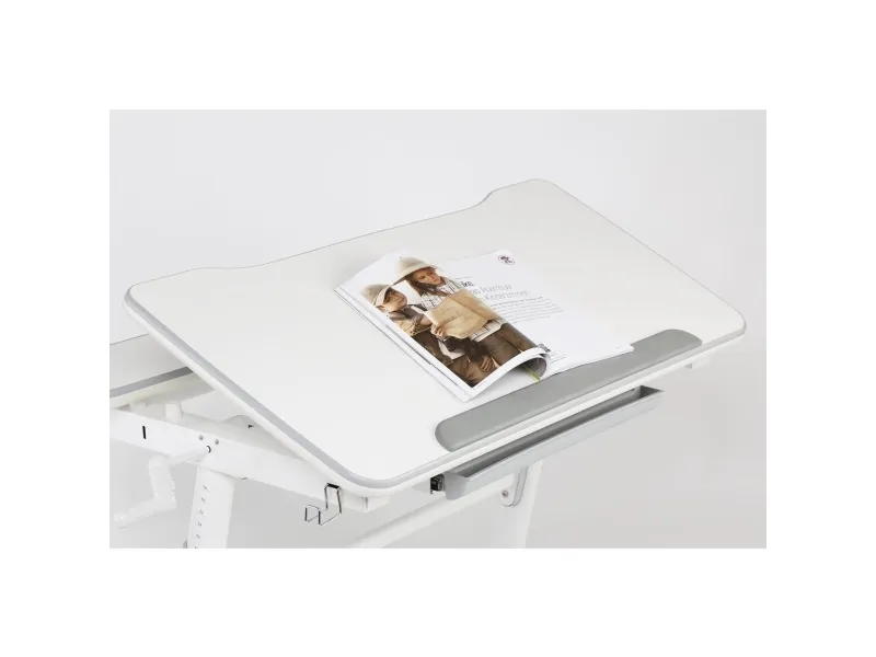 Ergo Office ergonomisk højdejusterbart børneskrivebord, grå, max 100 kg, ER-417 2cz