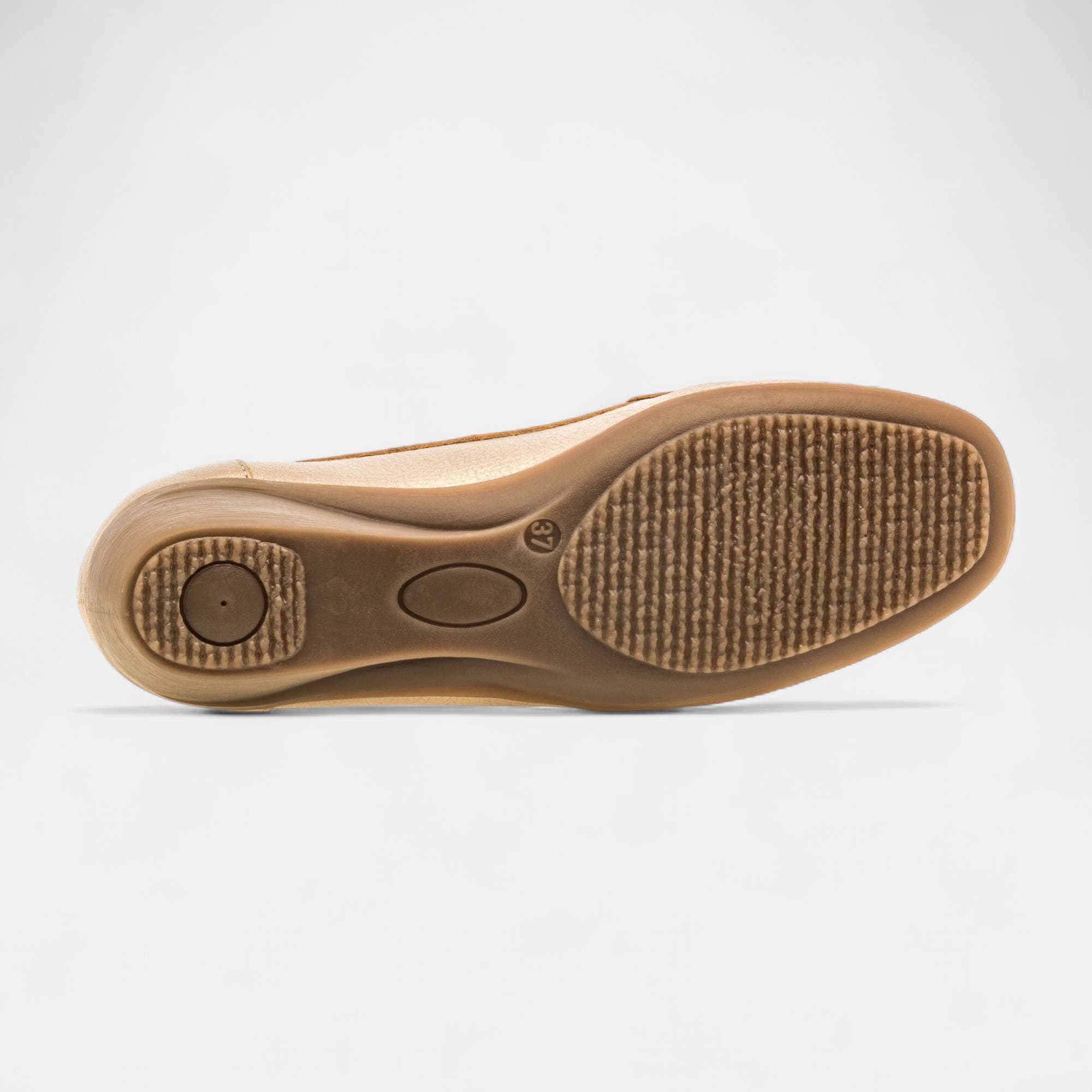 Mocassins pieds sensibles Femme en cuir or