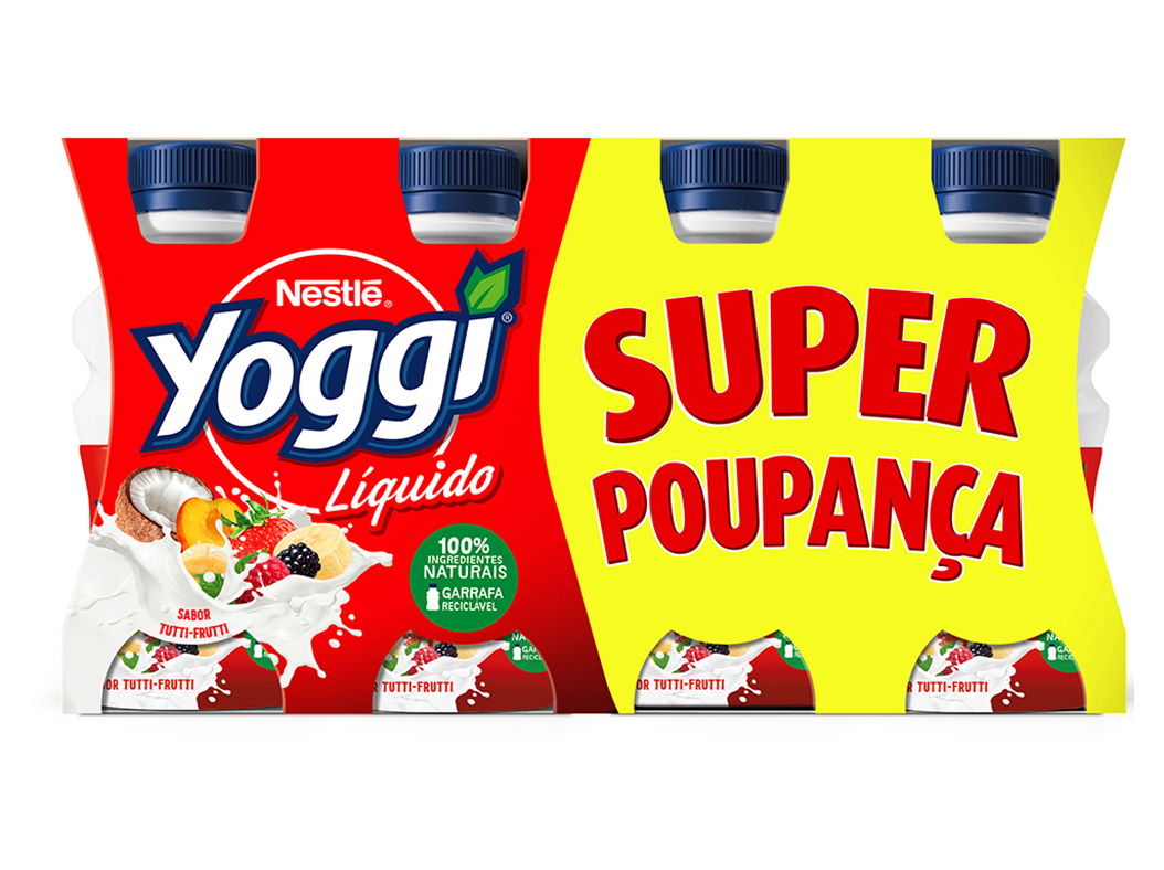 IOGURTE YOGGI LÍQUIDO TUTTI FRUTTI 8X160G