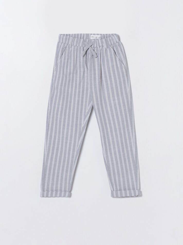 Calça jogger rústica - Cinza/azul