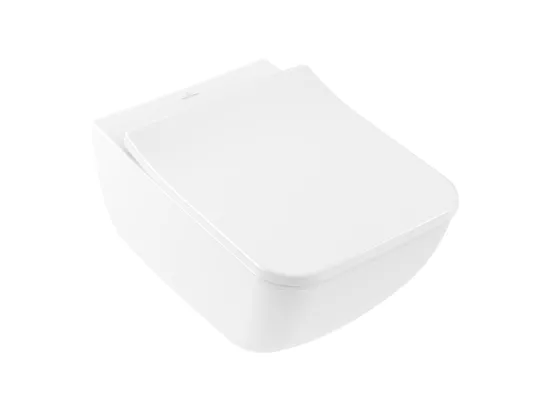 Pack WC suspendu sans bride VILLEROY ET BOCH Venticello + abattant + plaque chromée + bâti Grohe