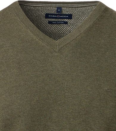 Casa Moda Pullover Olijfgroen 004430-379 kopen