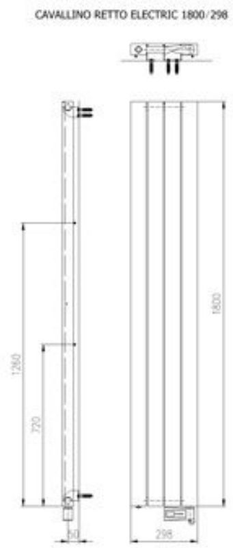 Plieger - Cavallino Retto - Designradiator - Pearl Grey - Elektrisch 800 Watt