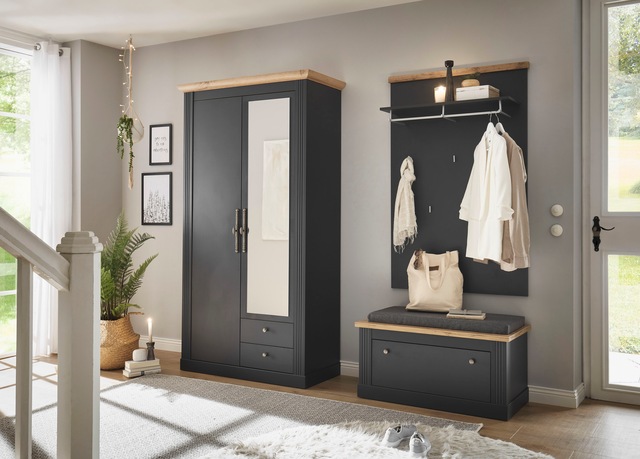 Home affaire Garderoben-Set »WESTMINSTER TOPSELLER!« Schuhbank, Paneel, Garderobenschrank, 3 Stk. tlg.