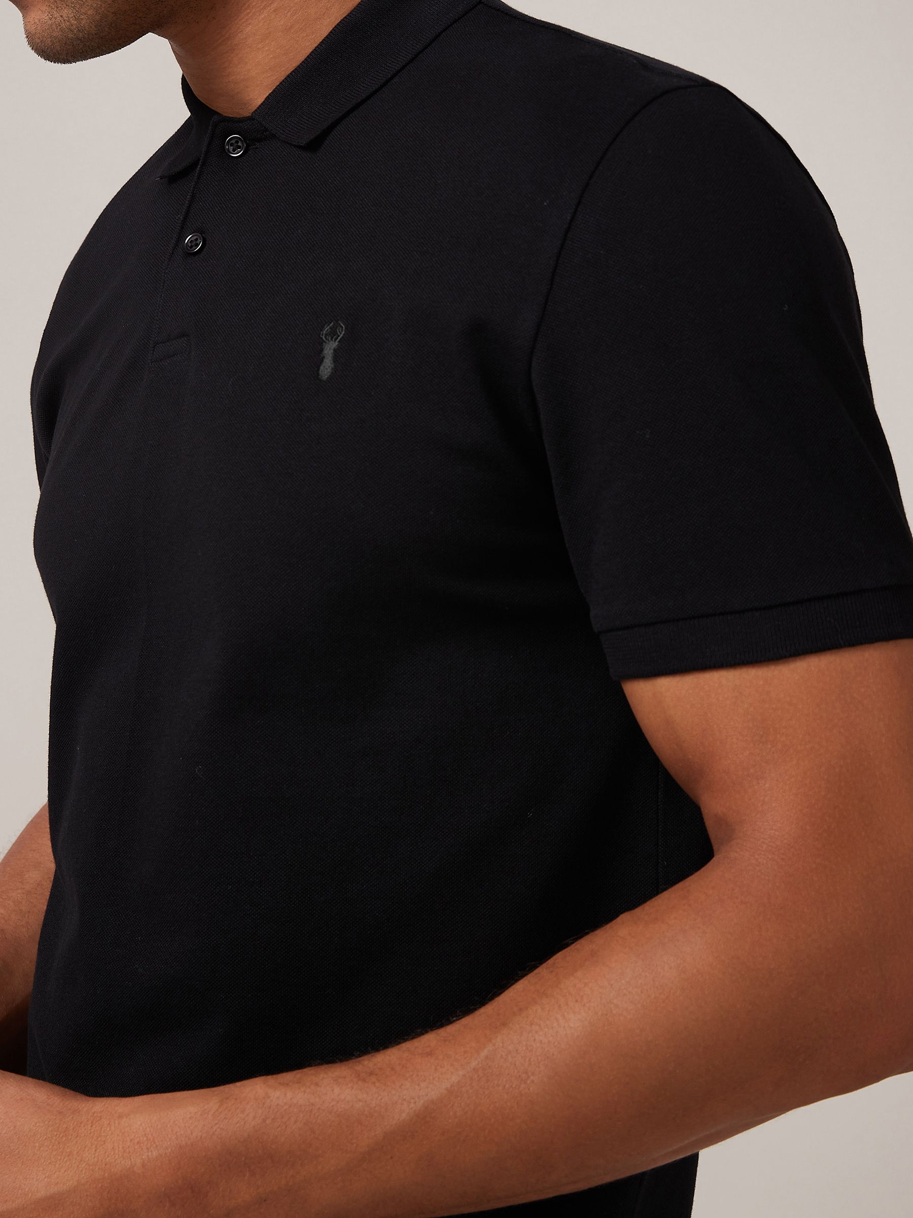 Zwart - Normale Pasvorm - Long-Sleeve Pique Polo Shirt