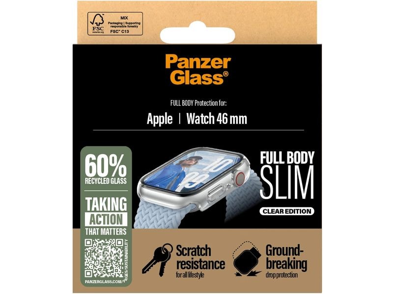 Panzerglass Full Body Protection Slim Apple Watch S. 10 46m Schlanker Full-Body-Displayschutz für die Apple Watch Series 10 46 mm