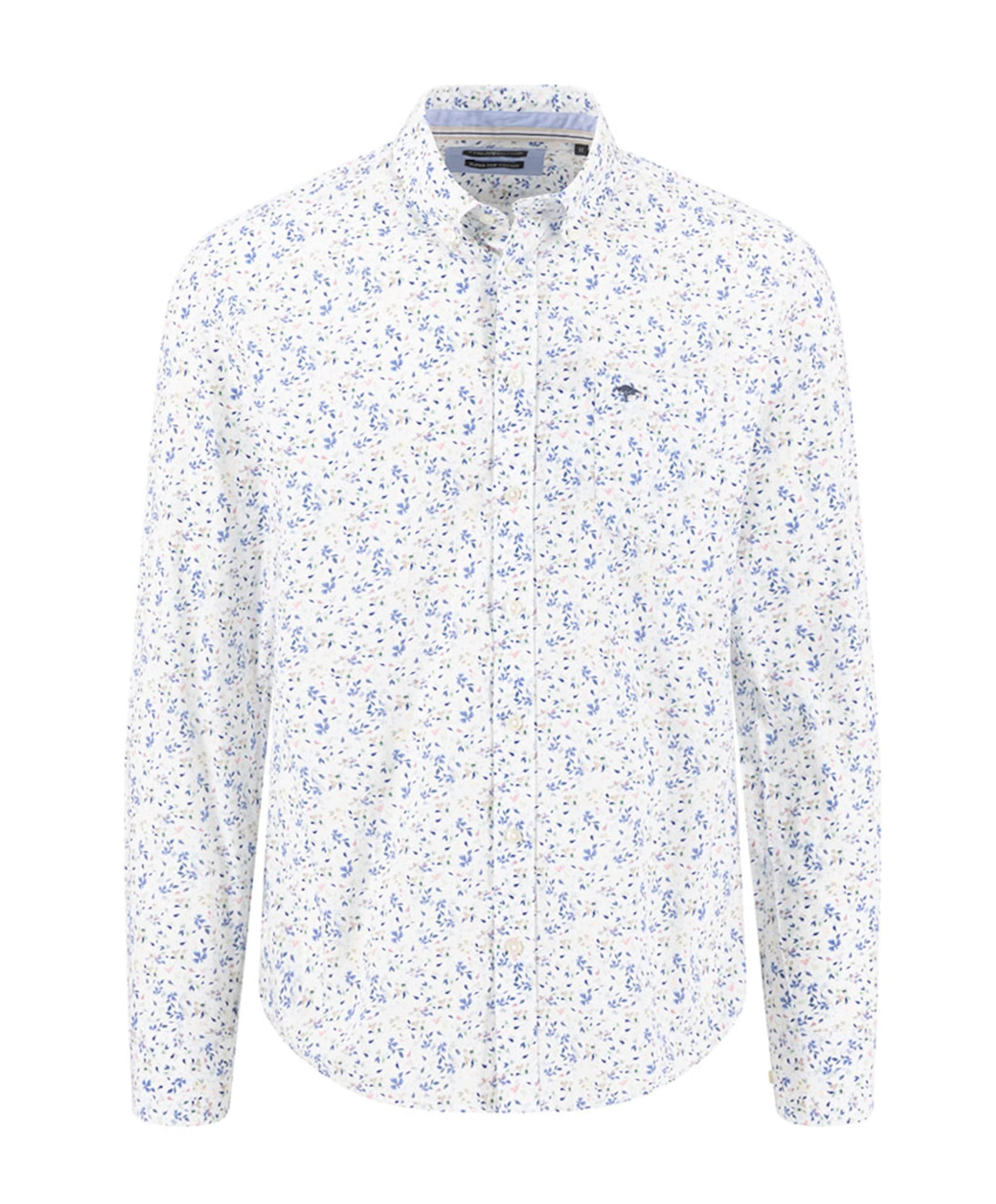 Fynch-Hatton Heren overhemd lange mouw blauw
