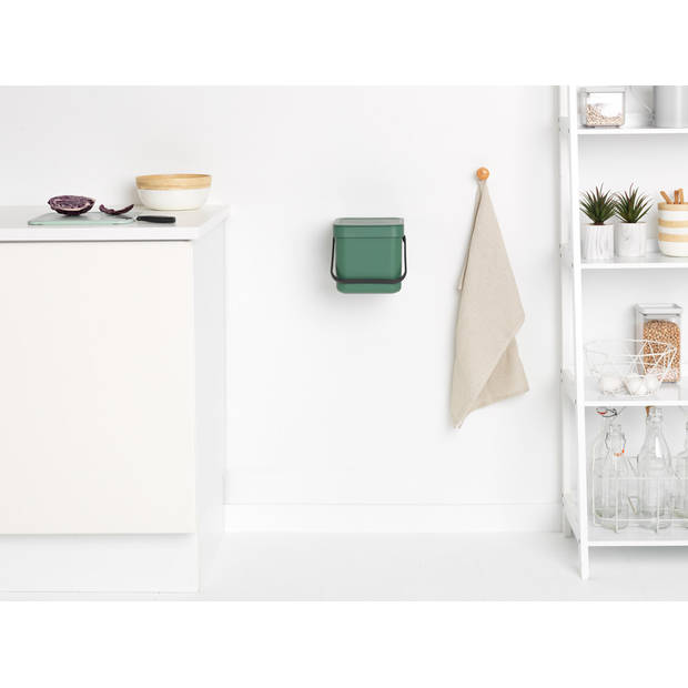 Brabantia Sort & Go afvalemmer 6 liter - Fir Green