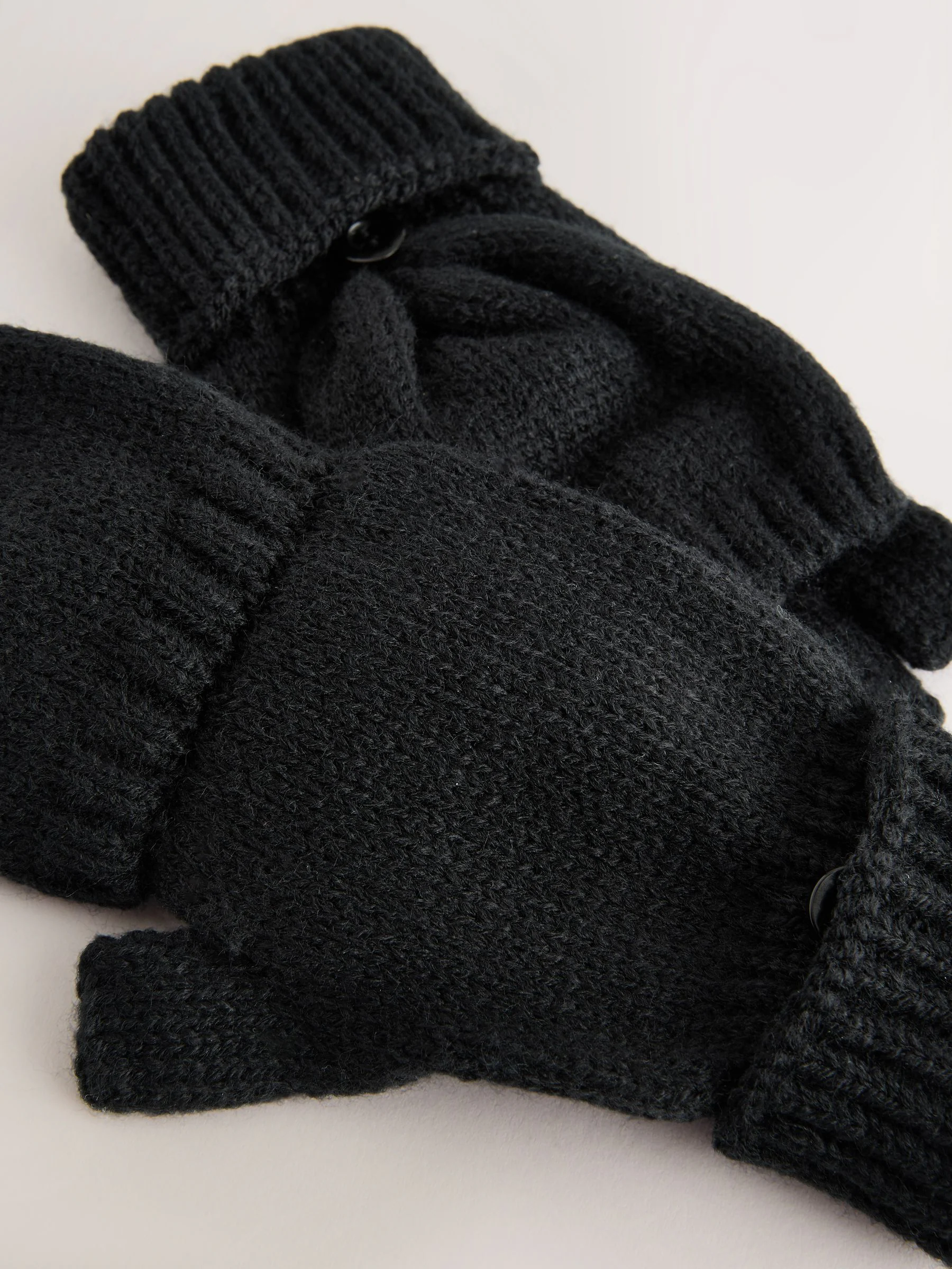 Zwart - Fingerless Gloves (3-16yrs)