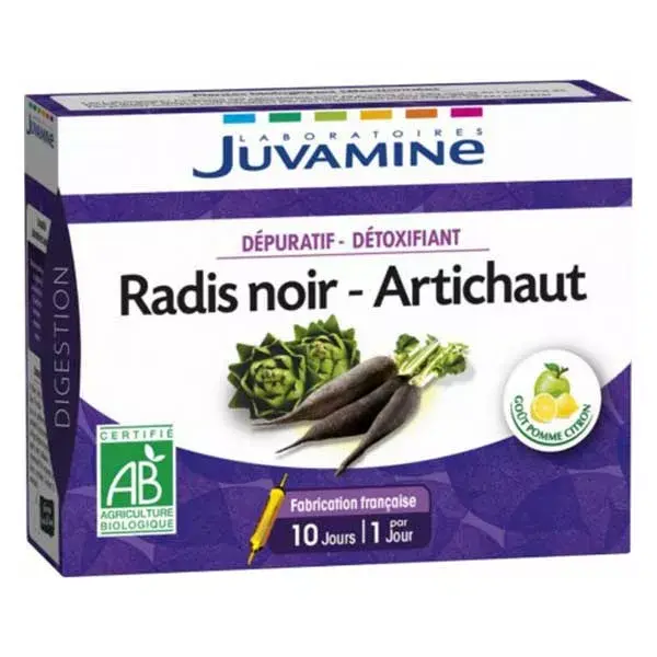 Juvamine Purificante-Desintoxicante Rabanete Preto Alcachofra 10 ampolas
