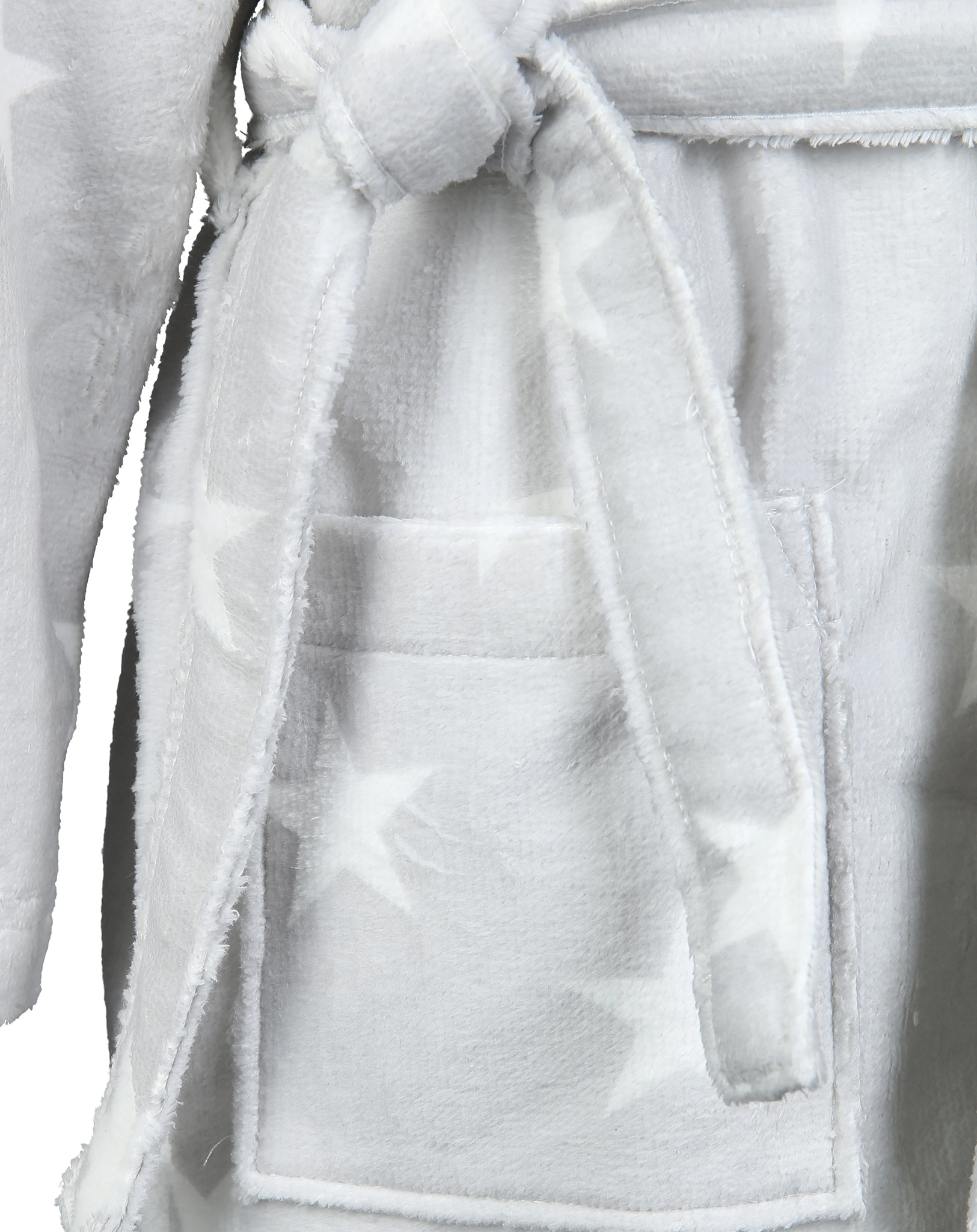 Bademantel STARS in grau