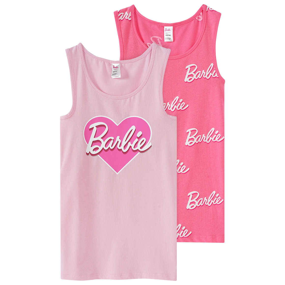Yigga 2 Barbie Unterhemden mit Prints rosa / pink