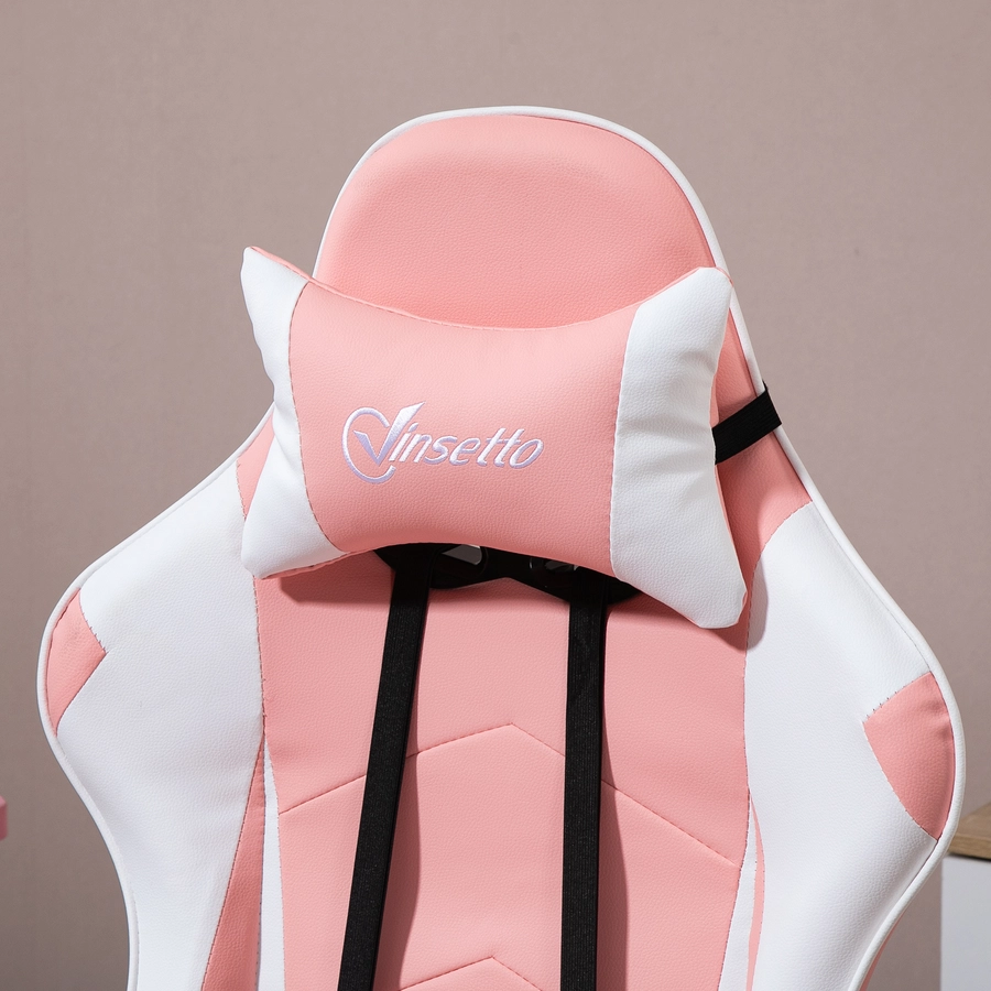 Vinsetto Gamingstuhl rosa, weiß