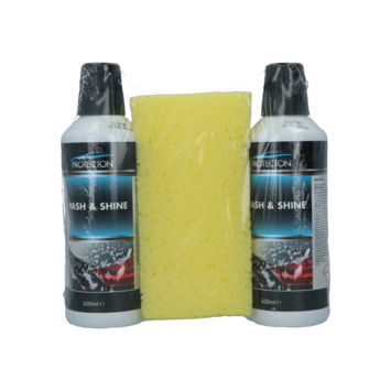 Protecton Wash & Shine Set 2x 500ml met Spons