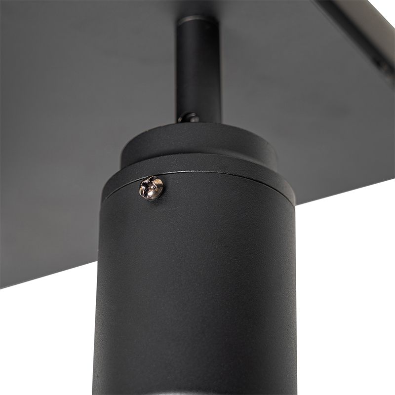 Moderne badkamer spot zwart vierkant 3-lichts IP44 - Ducha