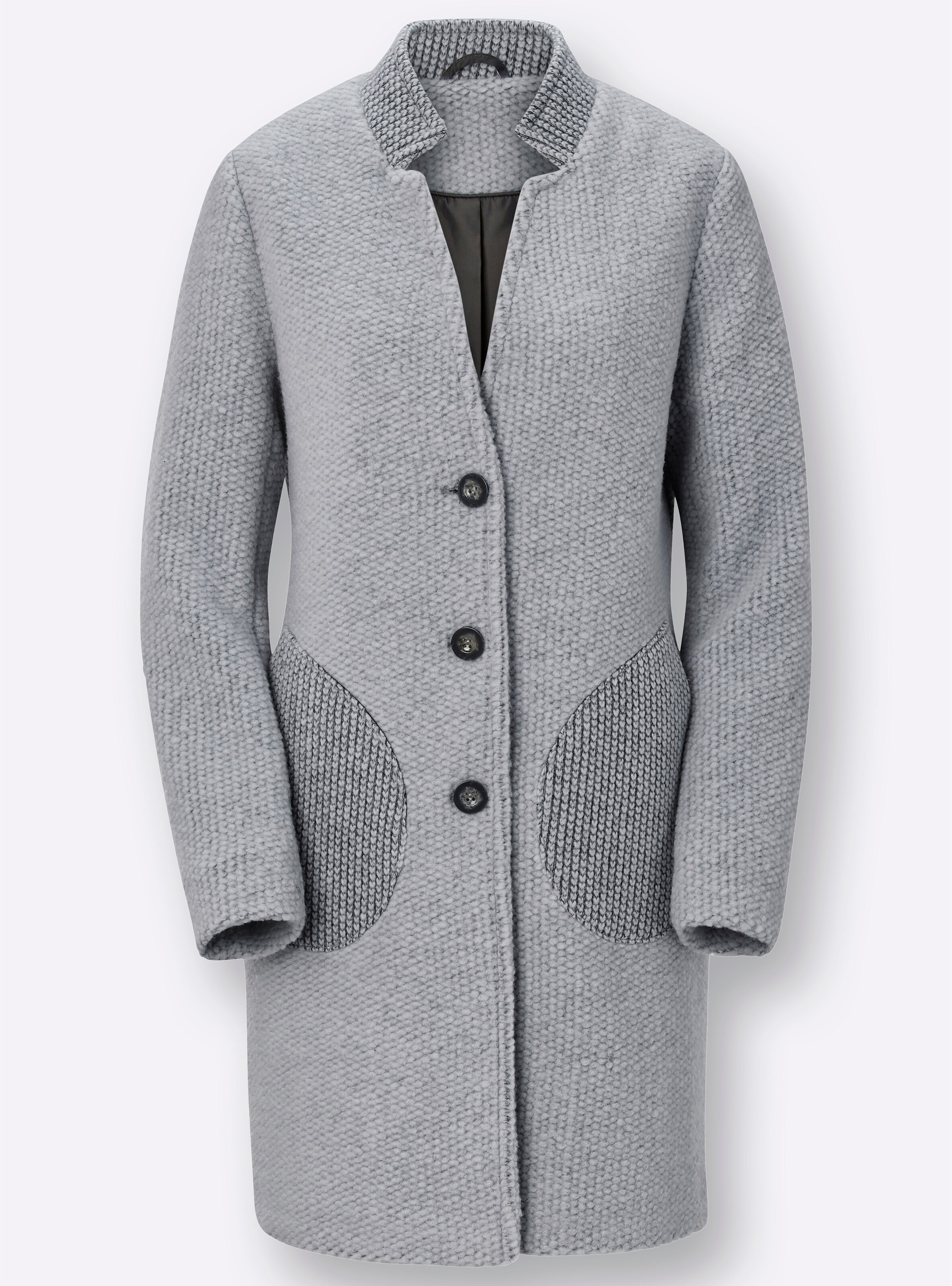 Wolljacke in grau