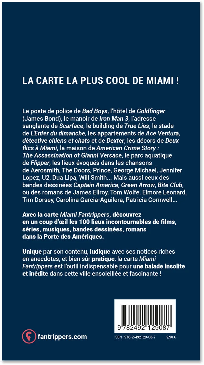 Carte de Miami des 100 lieux cultes Livres