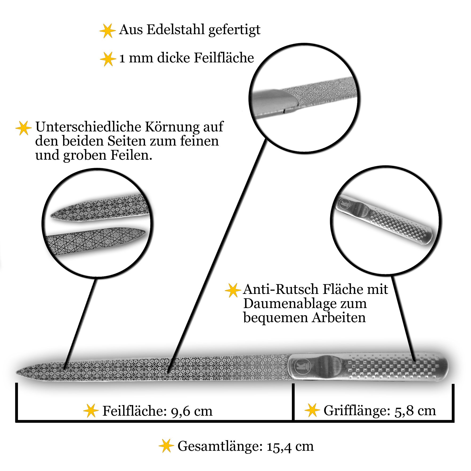K-Pro Nagelfeile Edelstahl