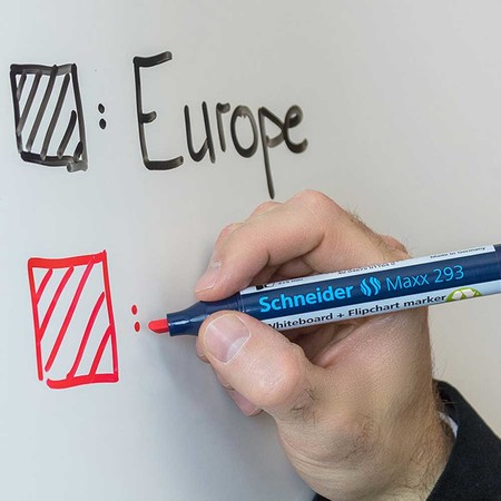 Schneider Maxx 293 4er-Etui Whiteboard- und Flipchart-Marker - 2+5 mm