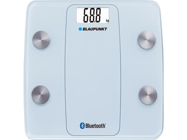 Blaupunkt BSM711BT, Elektronisk personvekt, 180 kg, 100 g, Lyseblå, Rektangel, Føtter