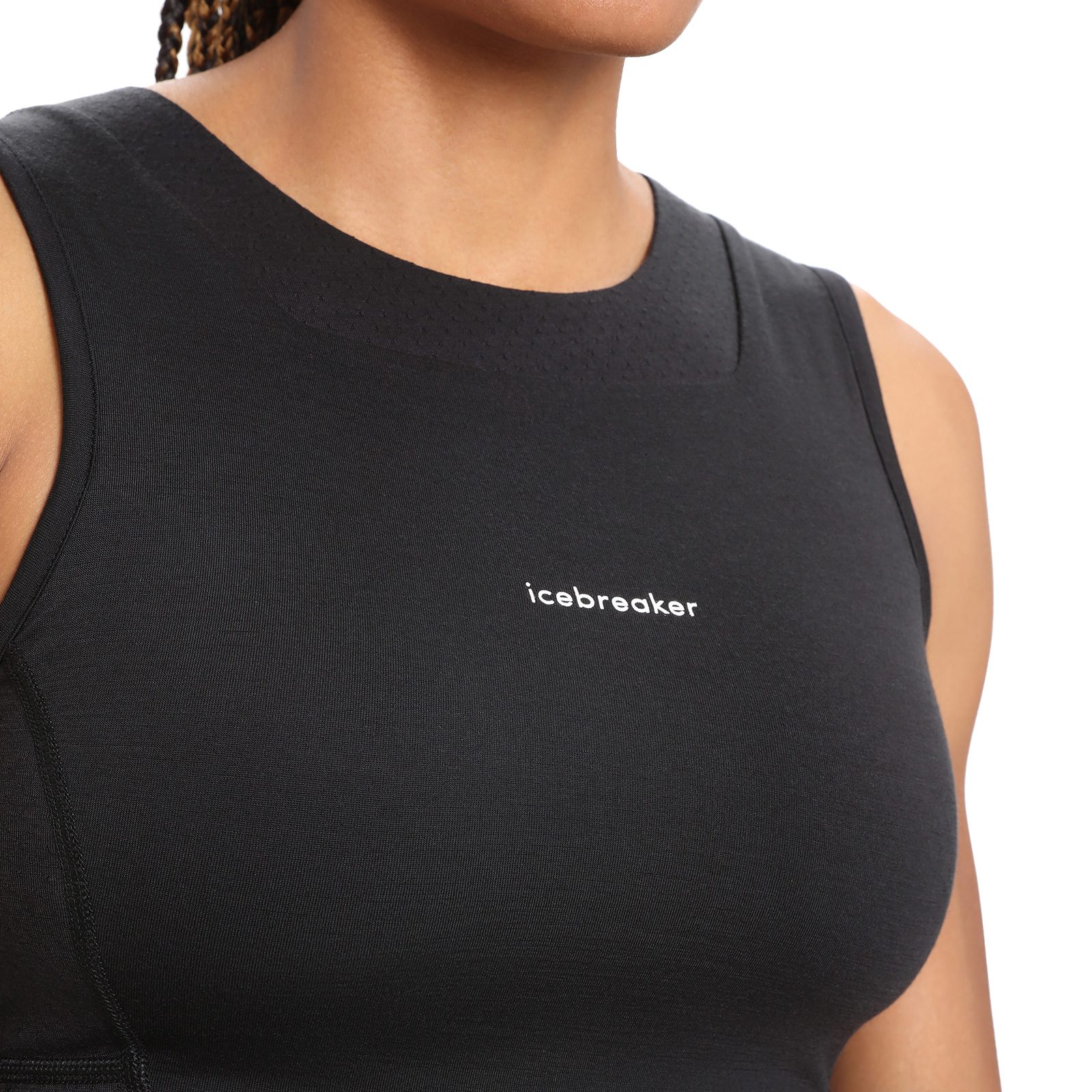 Icebreaker ZoneKnit™ Cropped Bra-Tank Damen schwarz