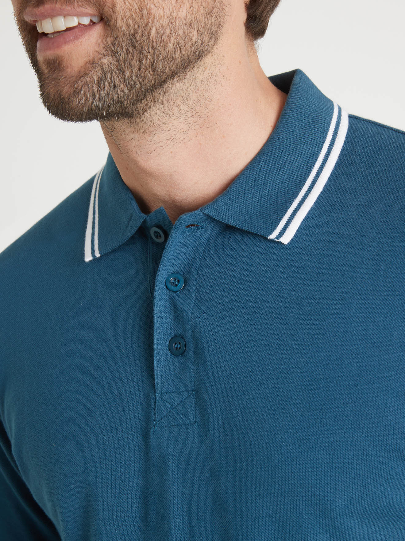 Polo manches longues maille piquée