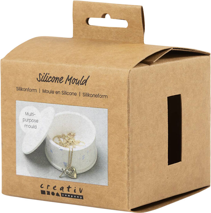 Creativ Company Silikoneform, Krukke med låg, H: 4,5 cm, diam. 7,5 cm,