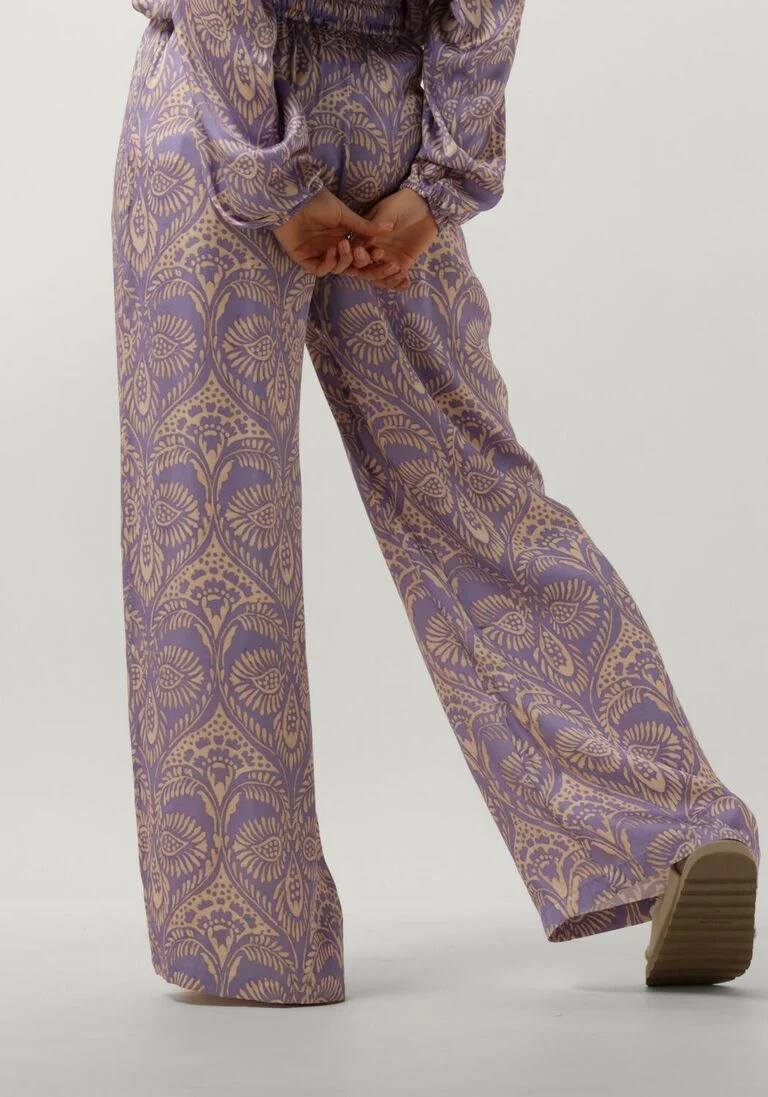 AMAYA AMSTERDAM lila amaya amsterdam wijde broek leaf