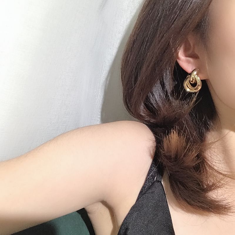 Korrs - Hoop Alloy Dangle Oorbel