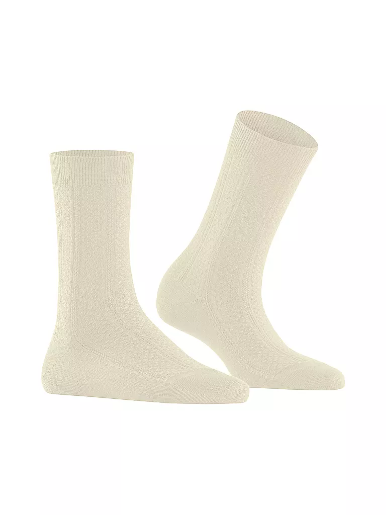 FALKE Socken NEEDLEPOINT off white creme