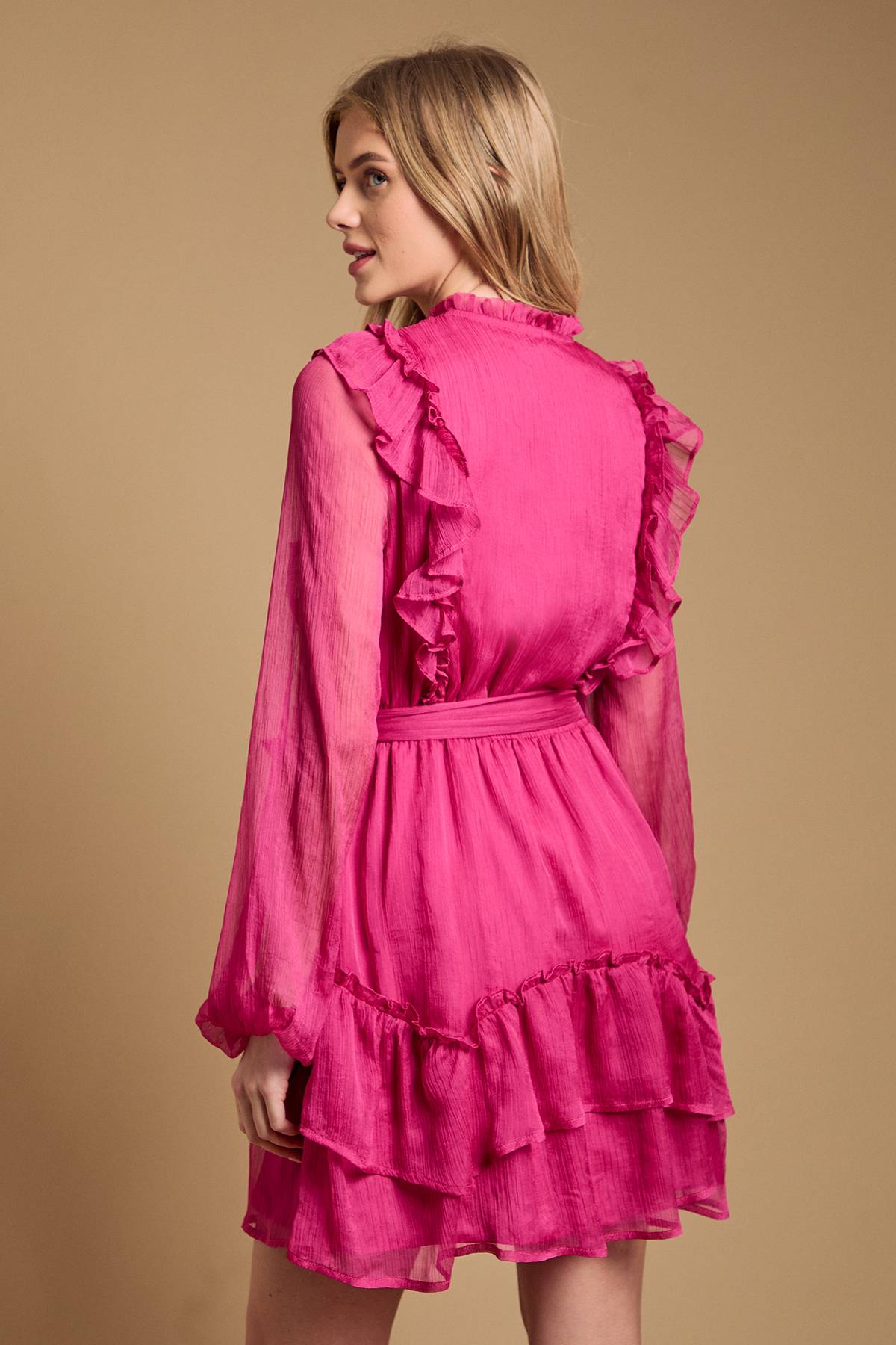 Oasis Robe Mini Bohème à Volants