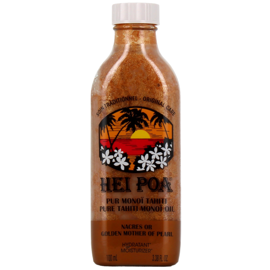 Pur Monoï de Tahiti aux Nacres d'or Hei Poa