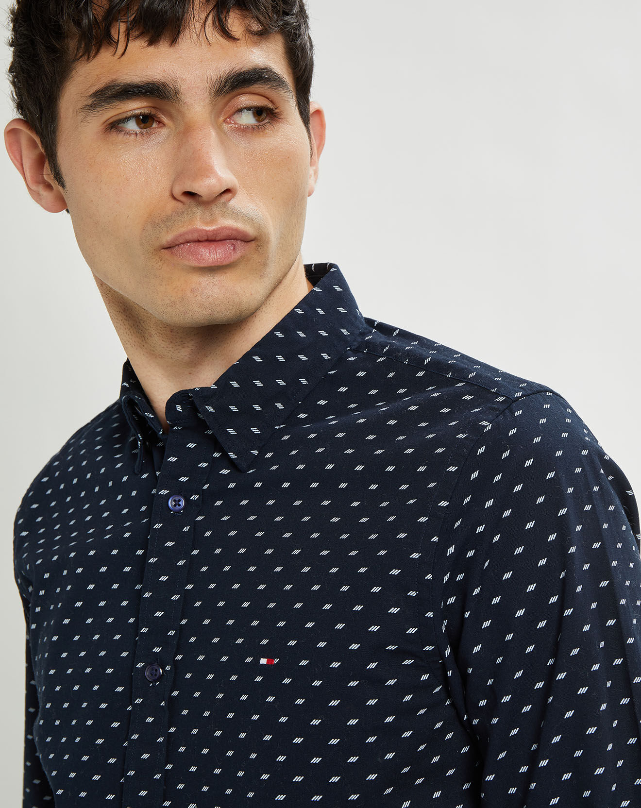Tommy Hilfiger Chemise slim Mini imprimée bleu marine