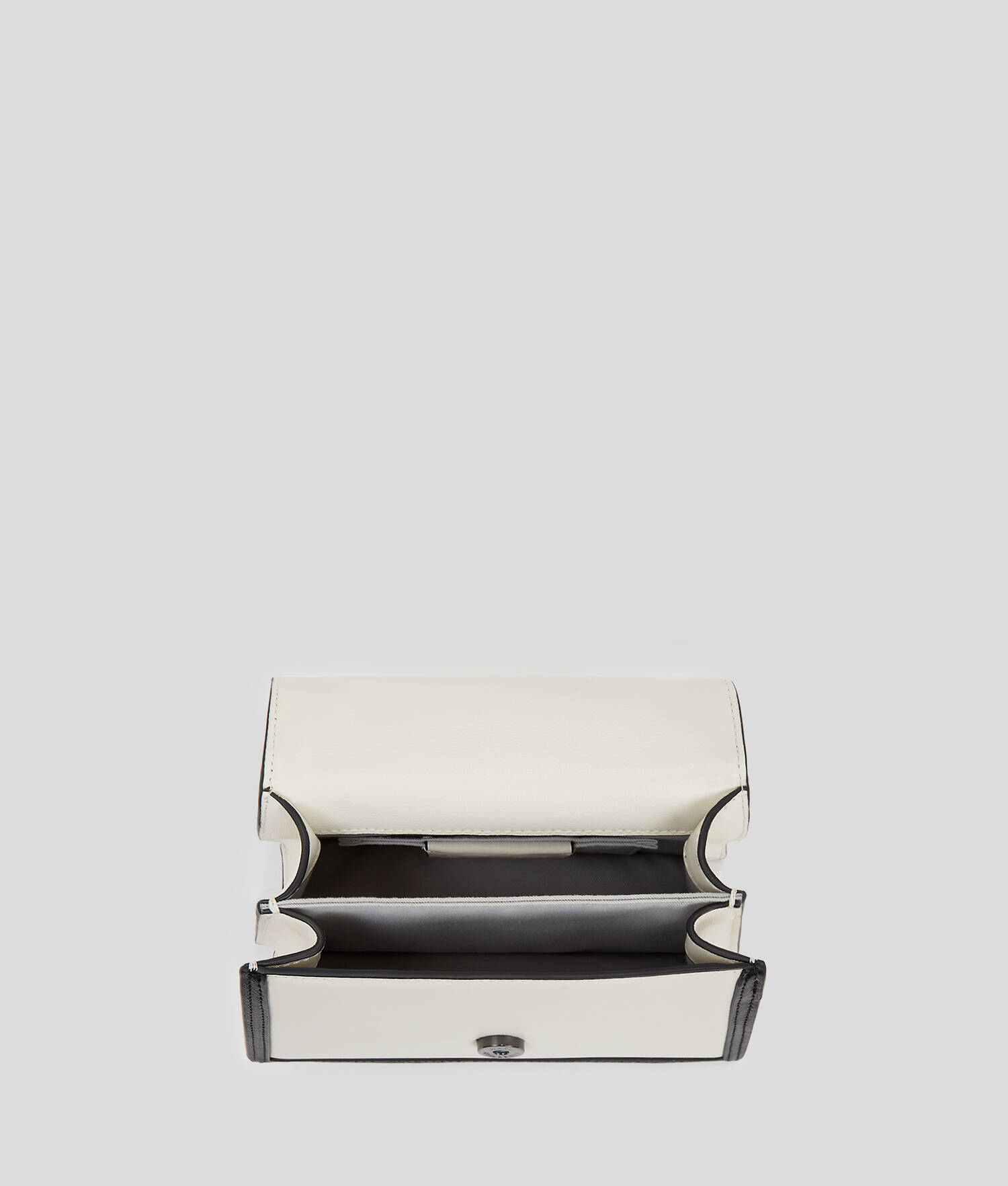 PETIT SAC BANDOULIÈRE K/SIGNATURE - Blanc/Noir