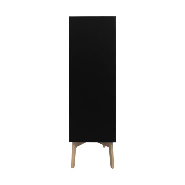 Kidsmill Sixties Kledingkast 2-Deurs Zwart Mat / Naturel