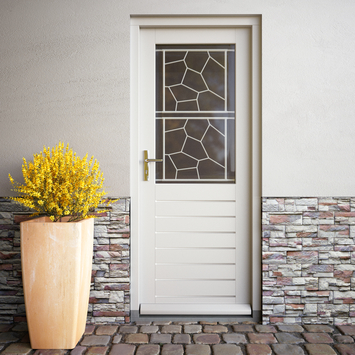 SecuBar Deco 1 Siertralie RAL 910 (Wit) 54x52,5 cm