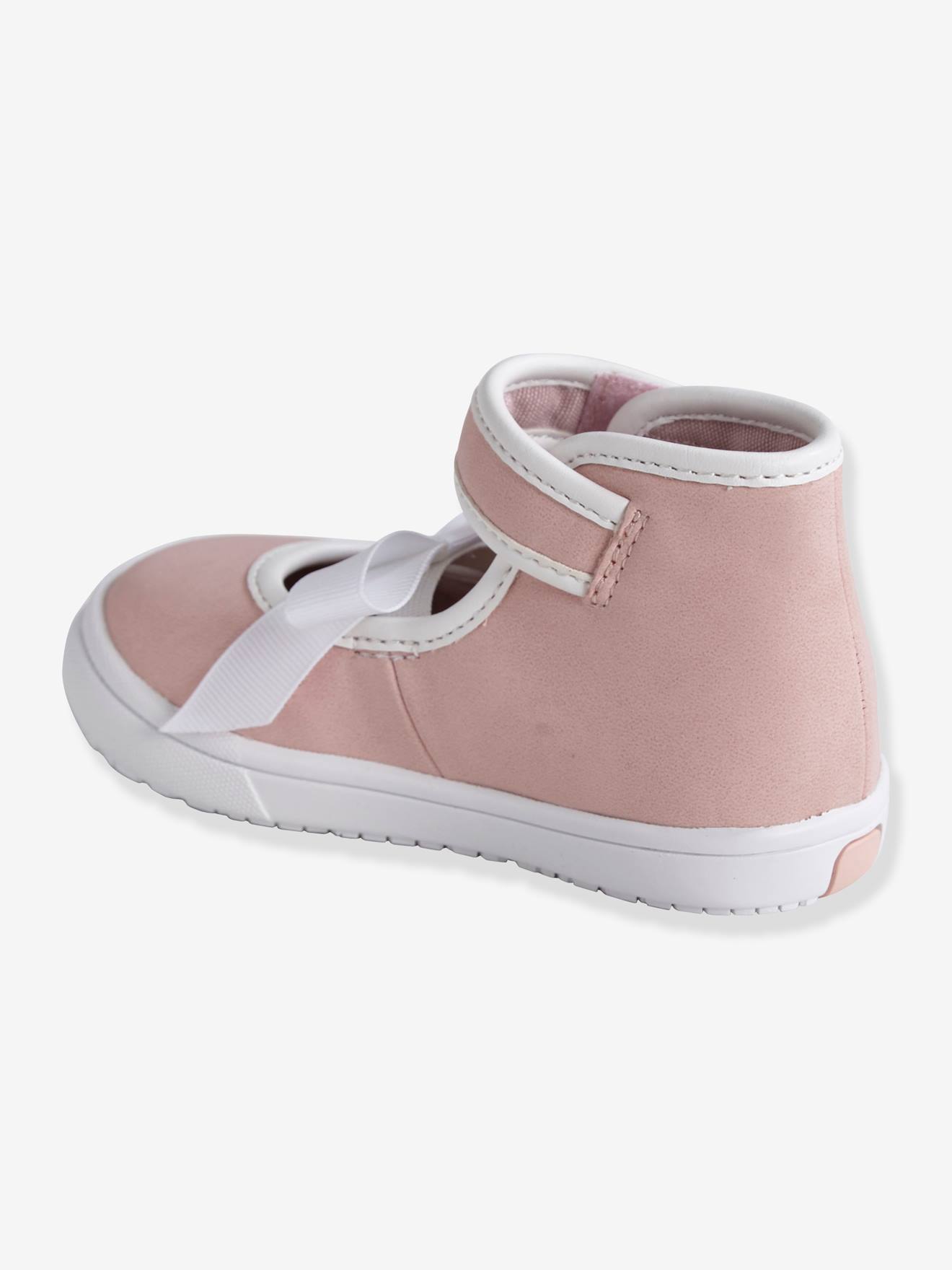 Tênis rosa claro liso e elegante para bebê menina