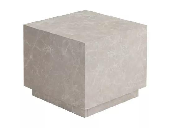 Lipani - Table d'appoint carrée effet marbre 45x45cm - Beige