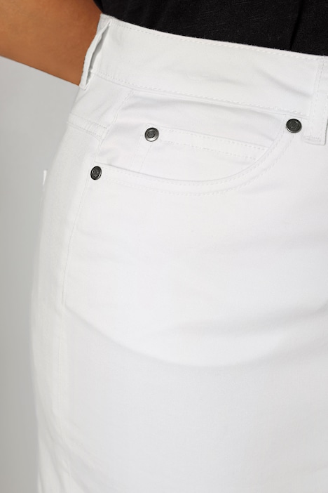 Jeansrock, Straight Fit, 5-Pocket, Gehschlitz