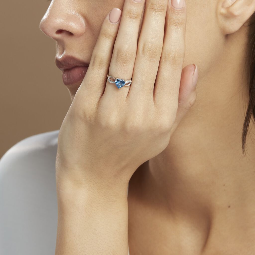 Bague Argent Blanc Atieno Oxyde De Zirconium
