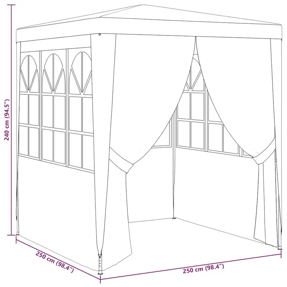 vidaXL - Partytent - Wit - Polyetheen