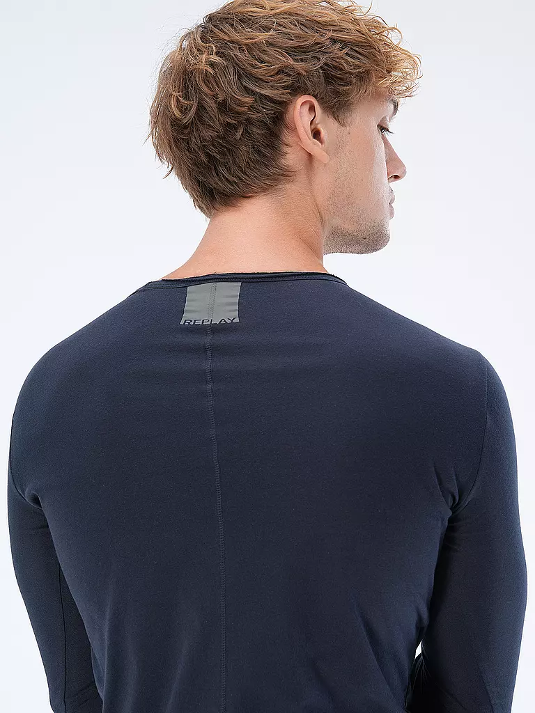 REPLAY Langarmshirt blau